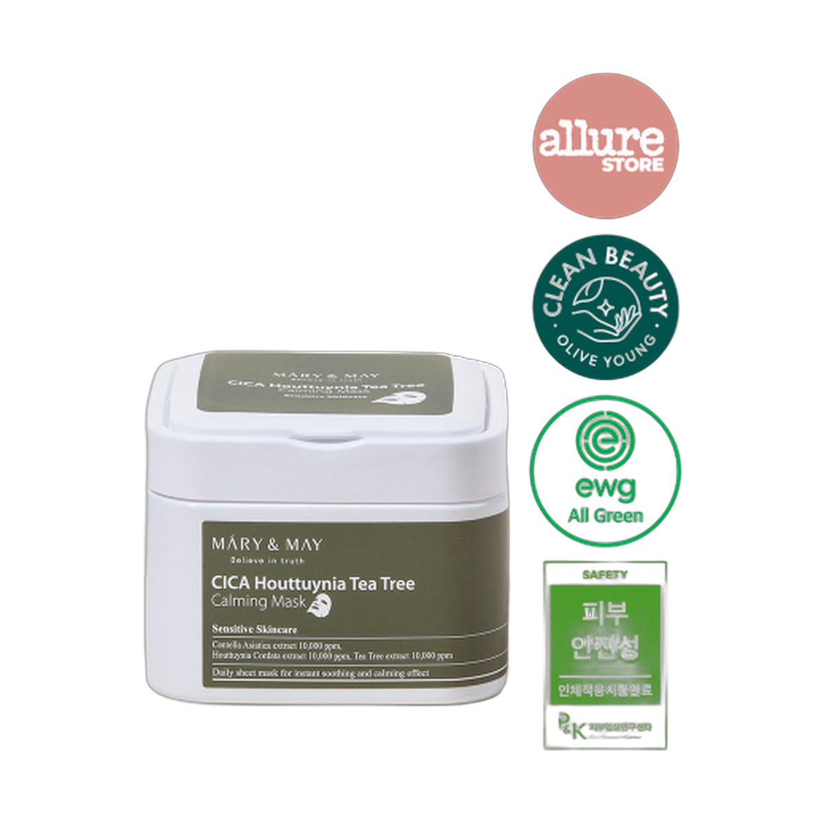 CICA Houttuynia Tea Tree Calming Mask - 30pcs
