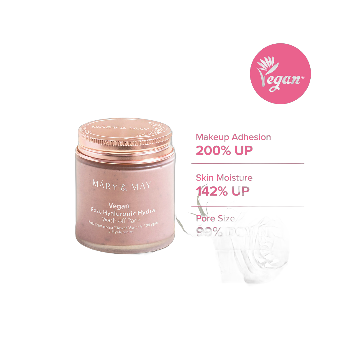 Rose Hyaluronic Hydra Wash Off Pack Duo (125g x2)
