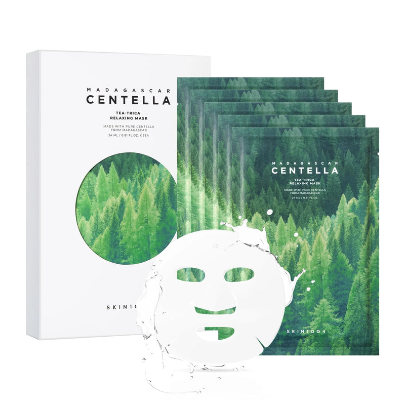 SKIN1004 Madagascar Centella Tea-Trica Relaxing Mask (5 pzas)