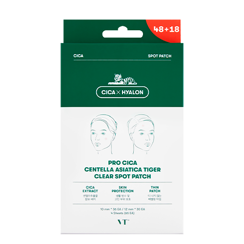 PRO CICA CENTELLA ASIATICA TIGER CLEAR SPOT PATCH 4PCS (15EA*2+18EA*2)