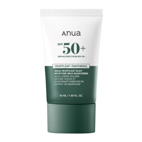 (OTC) HEARTLEAF SILKY MOISTURE MILD SUNSCREEN 50ml