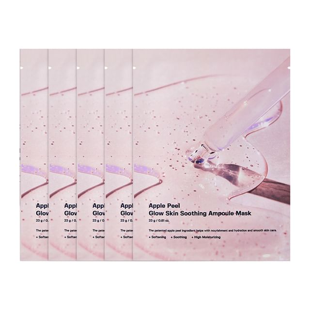 Apple Peel Glow Skin Soothing Ampoule Mask 23ml*10pcs