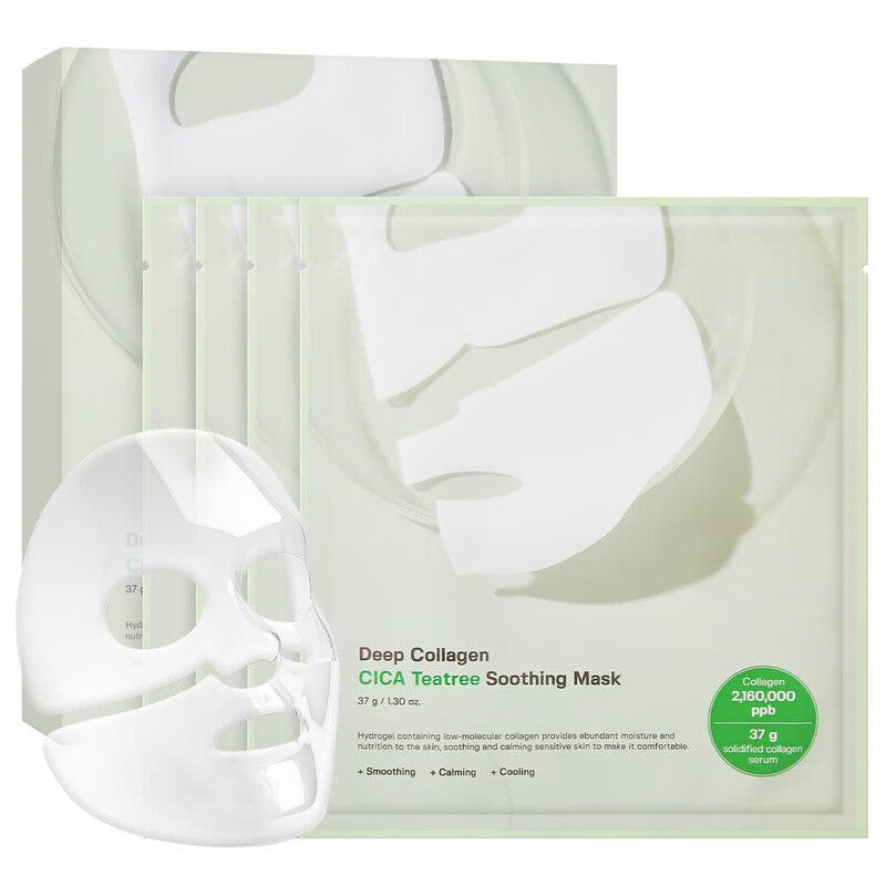 Deep Collagen Cica Teatree Soothing Mask 37g*4ea