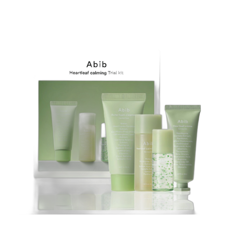 HEARTLEAF CALMING TRIAL KIT(Heartleaf foam 30ml + Calming toner 30ml + TECA capsule serum 15ml + crème 20ml) 30ml